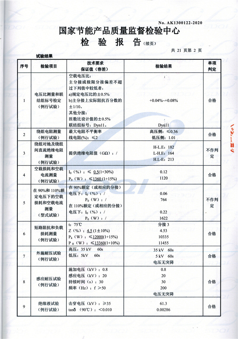 高低压试验报告-S11-1250复兴复兴复兴油浸式变压器-2.jpg